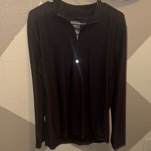 American Eagle Outfitters Men's Black Quarter-Zip Pullover